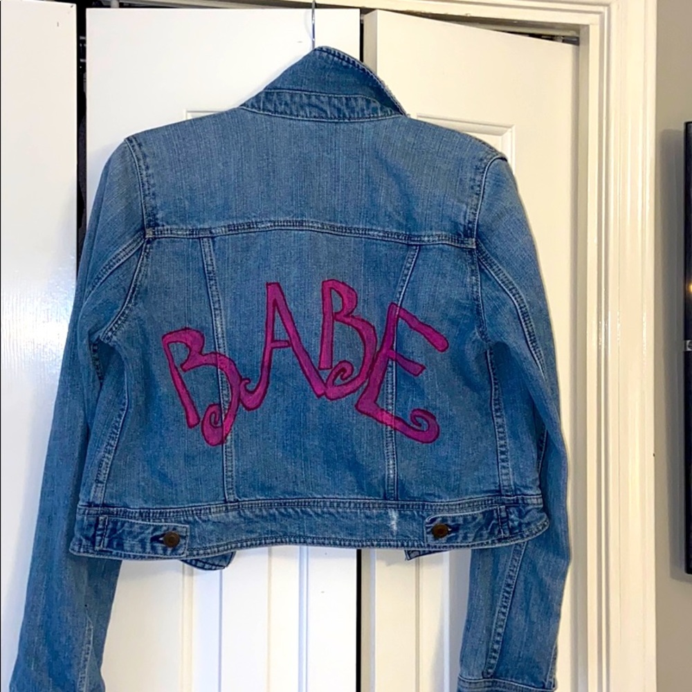 Painted jean jacket